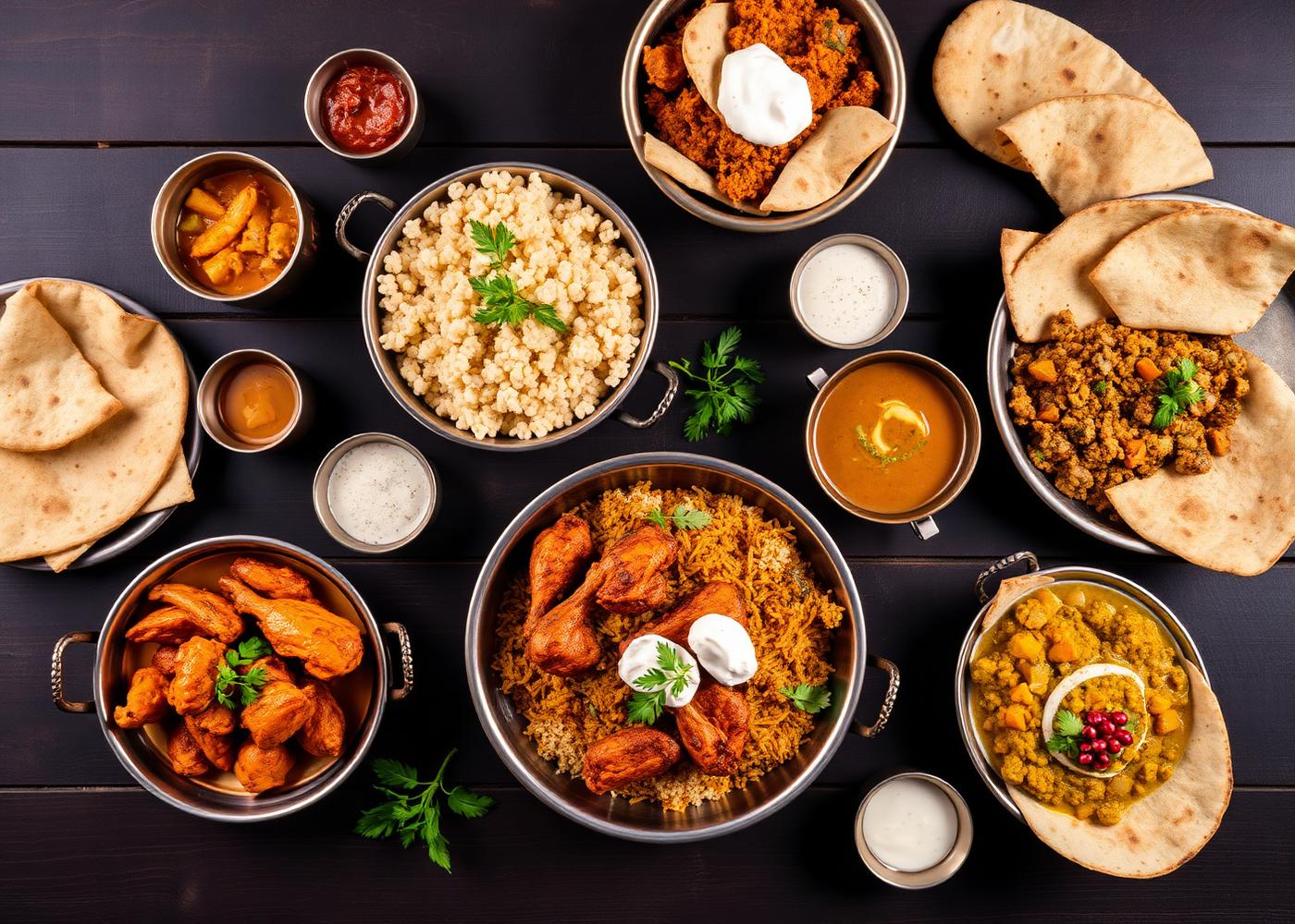 Assorted Indian dishes